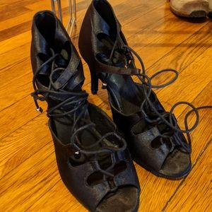 COPY - Swede bottom black dance heels (stiletto, 3.75).